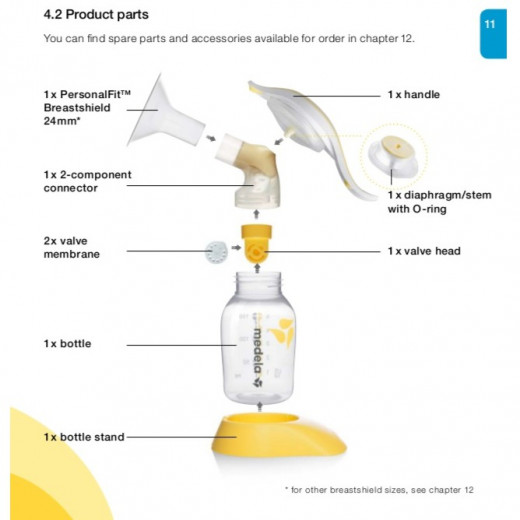 Medela Harmony Diaphragm, Puller and O-Ring