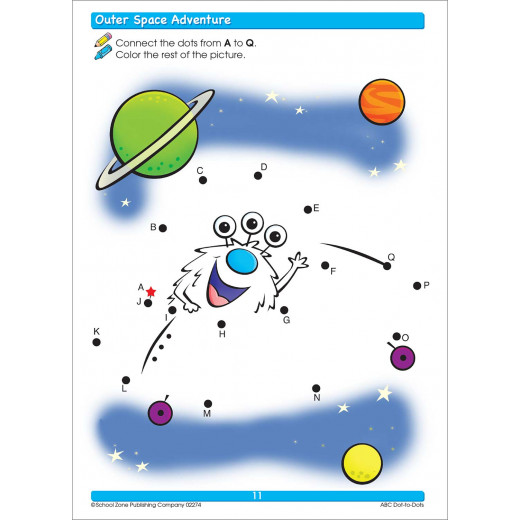 School Zone Book: ABC Dot-to-Dots Preschool Workbook