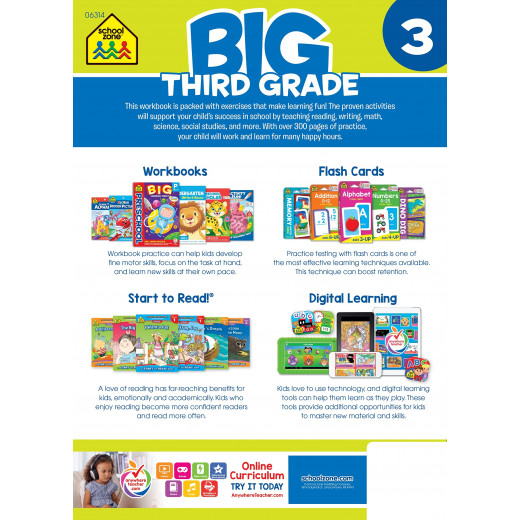 School Zone Big Third Grade Workbook