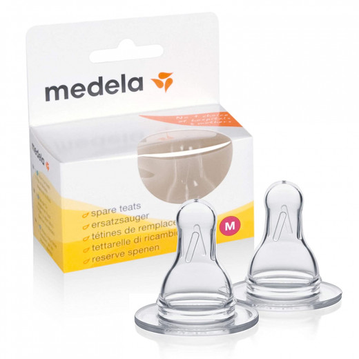 Medela Spare Teats 2 Pack - Medium Flow