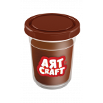 Art Craft Single Dough Pot-Brown 140 Gr