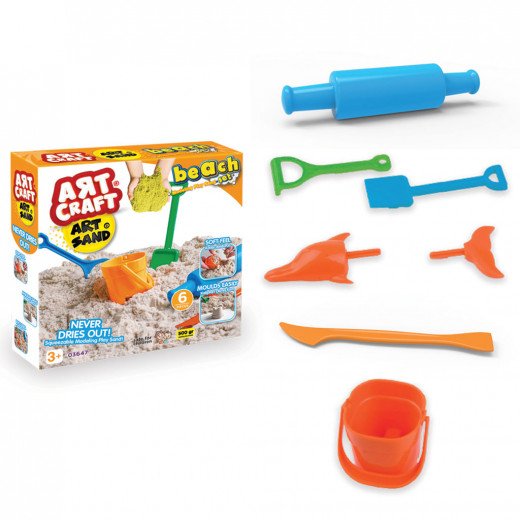 Art Craft Beach Modelling Play Sand Set 500 Gr