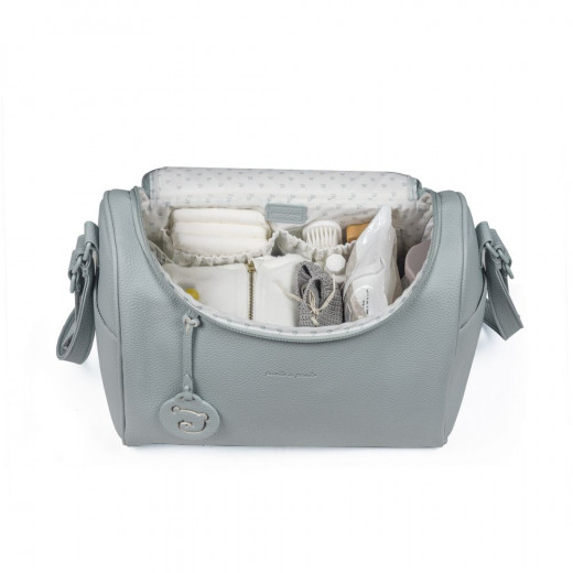 Pasito A Pasito Grey Faux Leather Walking Bag organizer