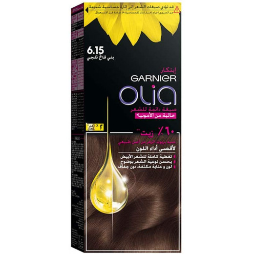 Garnier Olia No Ammonia Permanent Haircolor 6.15 Frozen Light Brown