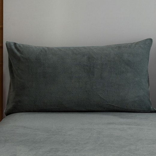 Nova home warm fit winter microfleece fitted sheet set, grey, queen size