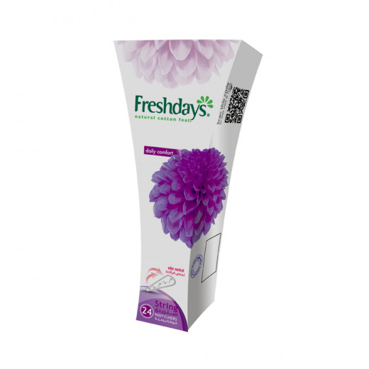 Freshdays Daily Comfort String Pantyliners,  24-Piece