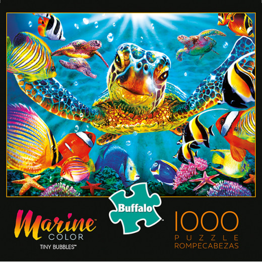 Buffalo Games Marine Color, Tiny Bubbles, 1000 Pieces