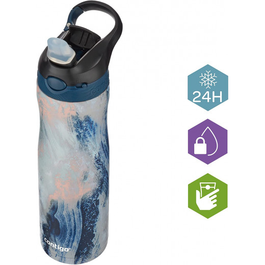 Contigo Autospout Ashland Couture Chill - Vacuum Insulated Stainless Steel Water Bottle, 590 ml, Cloudburst