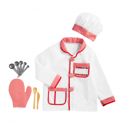 White Chef Halloween Costume, Free Size, 3-8 Years