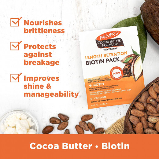 Palmer's Cocoa Butter & Biotin Length Retention Biotin Pack,60g