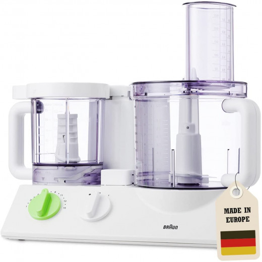 Braun Food Processor FX3030, Double Bowl, White & Green