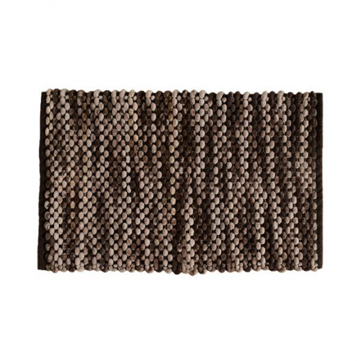 Nova Home Cylinder Bath Mat, Chenille Cotton, Chocolate Color