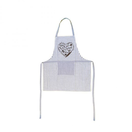 Nova home flora design kitchen apron, poly cotton, grey color