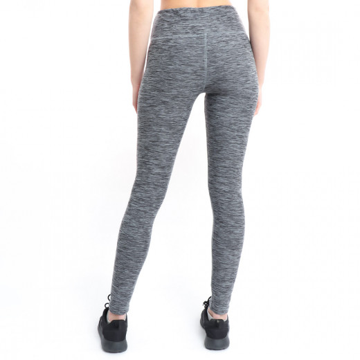 RB Women's High-Waist Leggings, Medium Size, Grey Color