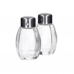 Fackelmann Salt and Pepper Shakers, Made of Glass, Set of 2 Pieces