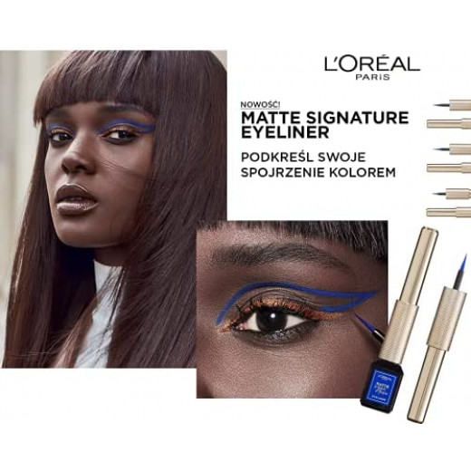 L'Oreal Paris Matte Signature Liquid Blue Eyeliner, 02