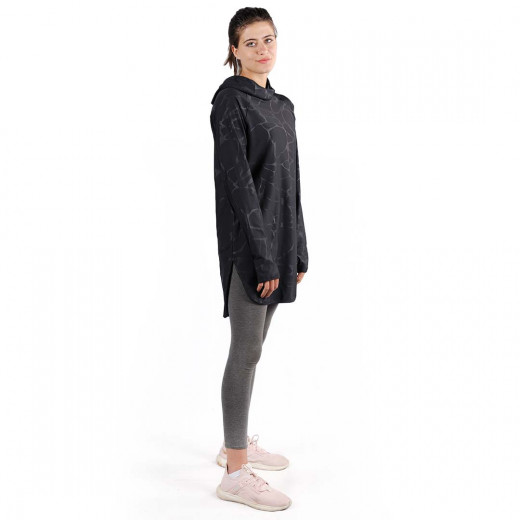 RB Women's Mid-length Running Hoodie, Small, Marable Black