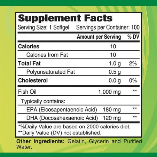 Alfa Vitamins Omega 3 Fish Oil, 1000 Mg, 60 Softgels