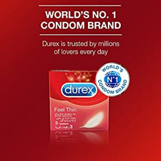 Durex Fetherlite Condoms Thin, 3 Pieces