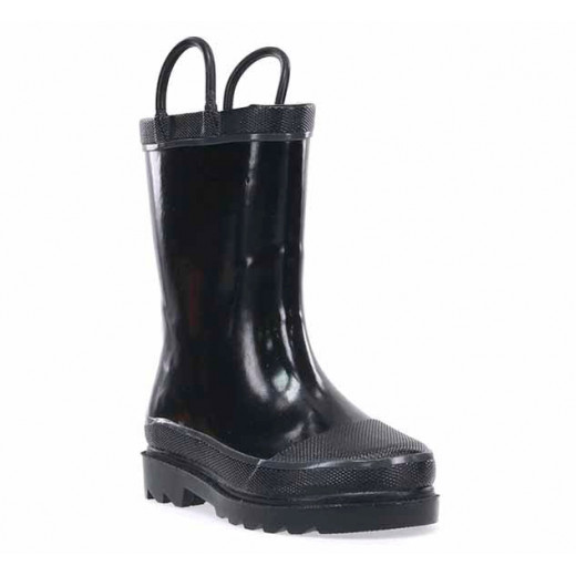 حذاء المطر للأطفال، باللون الأسود، مقاس 24 من ويسترن شيف