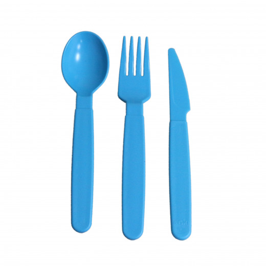 طقم ادوات المائدة للاطفال، باللون الأزرق، 3 قطع من هوبي لايف