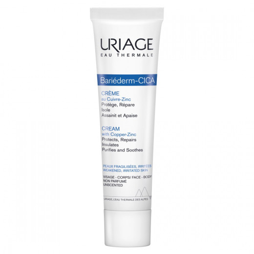 Uriage Bariederm Cica Repairing Cream With CU-ZN, 40 Ml