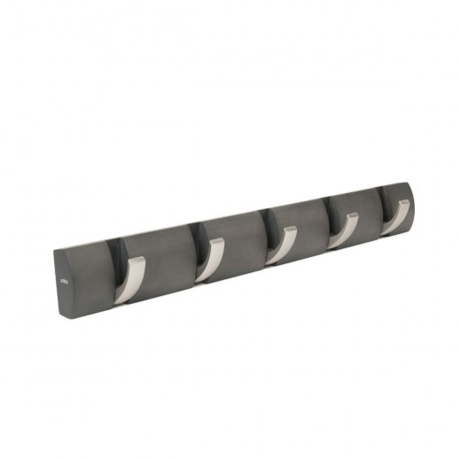 Umbra flip hooks wall rail, driftwood and nickel color