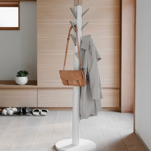 Umbra flapper coat hanger, white color