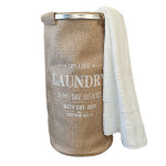 Weva ringo foldable laundry basket, dark beige