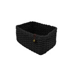 Weva cosmopolitan faux rattan storage basket, black