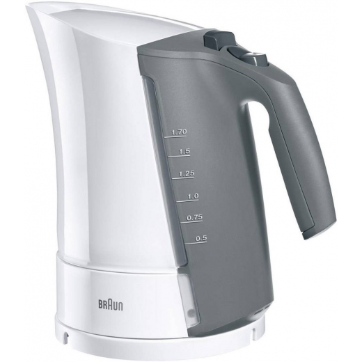 Braun WK300 Electric Water Kettle, 1.7 Liter, grey, Plastic Material