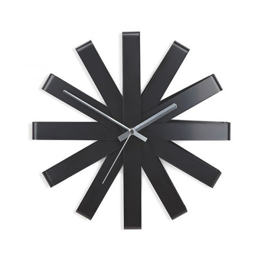 Umbra Ribbonwood Wall Clock, Black Color