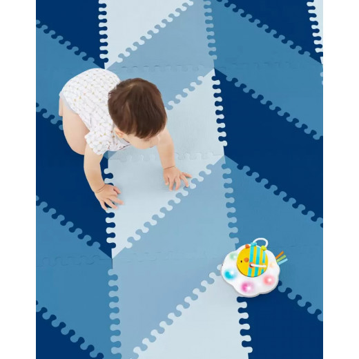 Skip Hop Playspot Geo Foam Floor Tiles, Blue Color