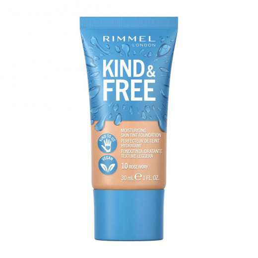 Rimmel London, Kind And Free Moisturising Skin Foundation, 010 Rose Ivory, 30 Ml