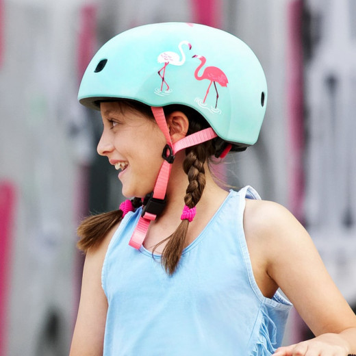 Micro PC Children's Helmet, Flamingo Design, Size Medium