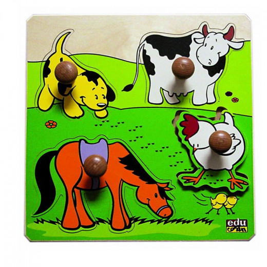 Edu Fun - Big Knob Puzzle On The Farm