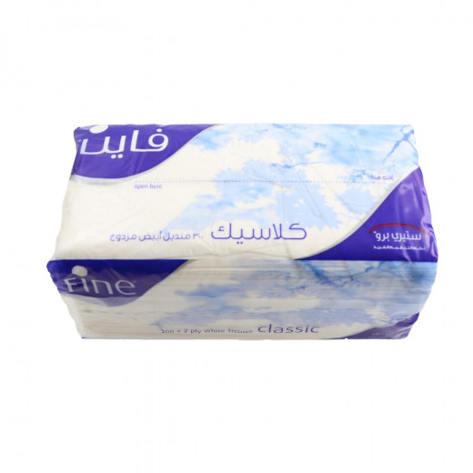 Fine Classic Facial Tissue, 300 Sheet, 2 Ply