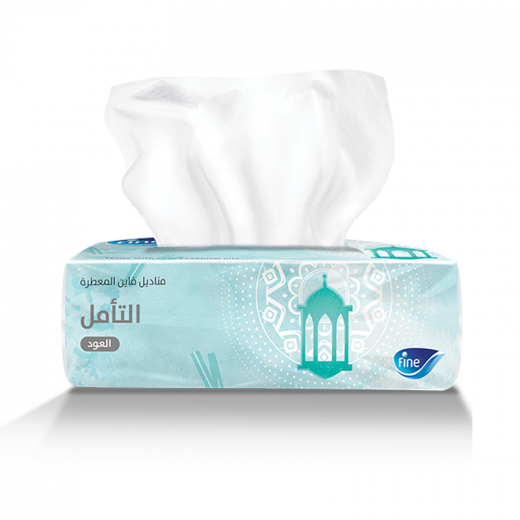 Fine Wellness Scents Facial Tissue, Spiritual, Silver Oud Carton of 120, 3 Packs