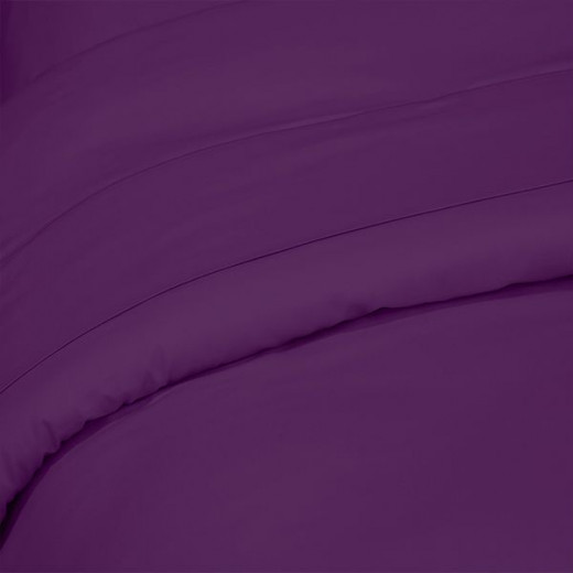 Fieldcrest plain duvet cover, cotton, dark purple color, king size