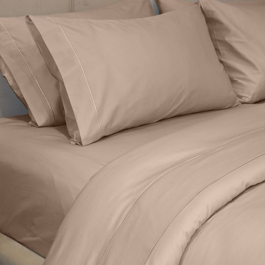 Fieldcrest plain duvet cover, cotton, linen color, king size