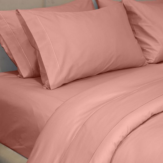 Fieldcrest plain duvet cover, cotton, dark rose color, king size