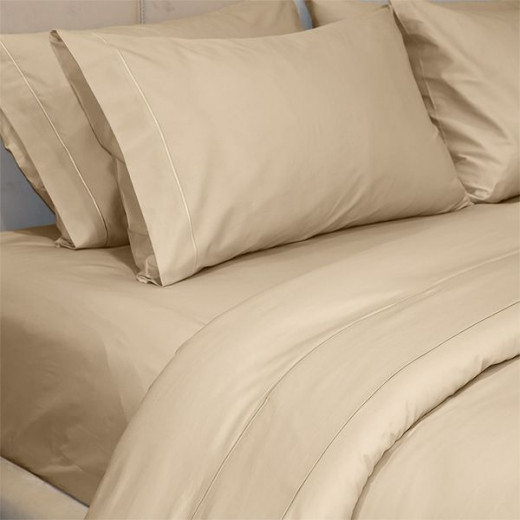 Fieldcrest plain duvet cover, cotton, ivory color, twin size