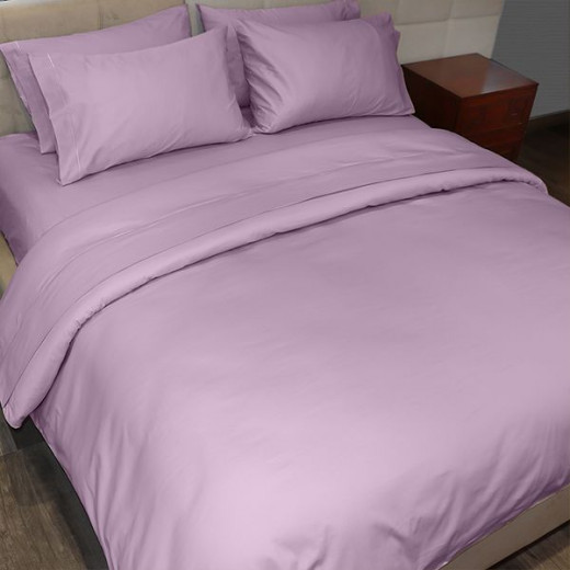 Fieldcrest plain duvet cover, cotton, plum color, twin size