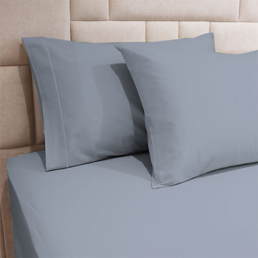 Fieldcrest plain fitted sheet set, cotton, blue color, king size, 3 pieces