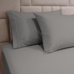 Fieldcrest plain pillowcase set, cotton, grey color, 2 pieces