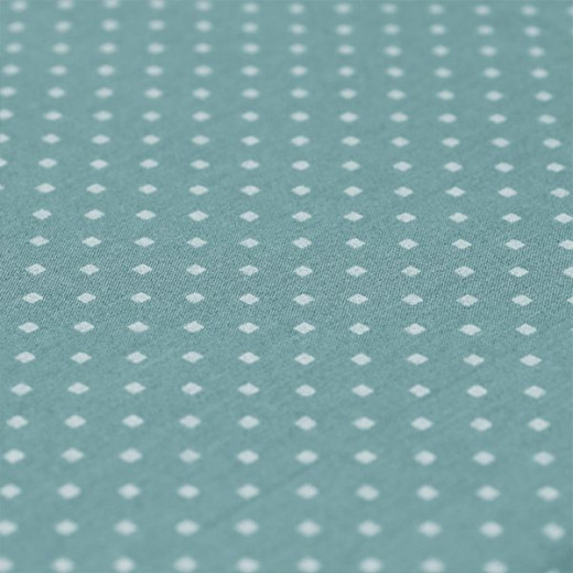 Cannon dots and stripes fitted sheet set, poly cotton, jade color, twin size