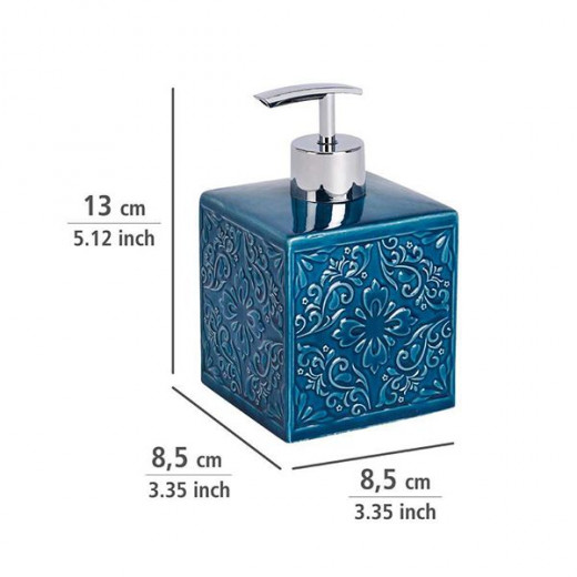 Wenko "Cordoba" liquid soap dispenser. Pottery, dark blue