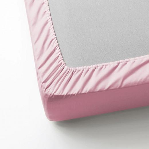 Nova home microbasic fitted sheet set, king size, pink color