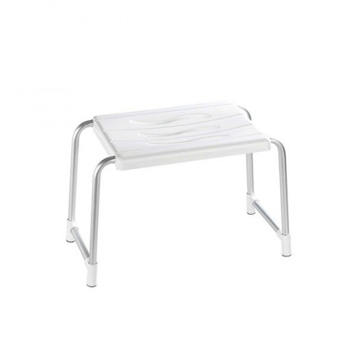 Wenko "Secura" shower stool , aluminum, white