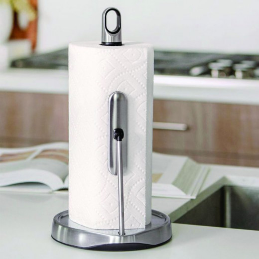 Simplehuman Stainless Steel Tension Arm Kitchen Roll Holder, Silver Color